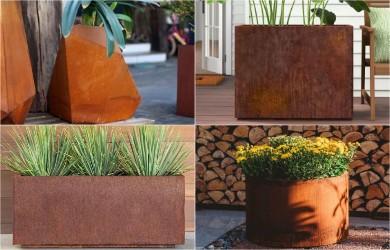 corten steel planter